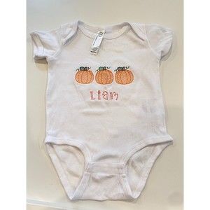 Like new Liam pumpkin embroidered onesie